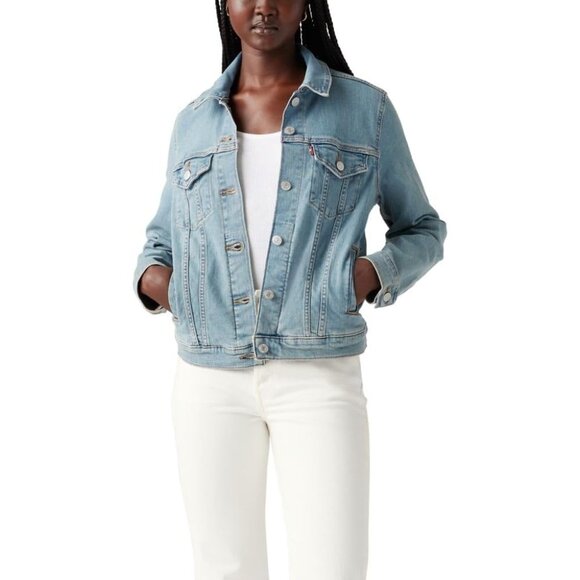 Brand New Women Jeanie Cotton Levi's Original Trucker Jacket Classic Fit Casual - Picture 1 of 4